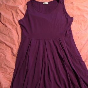 Purple pleated dress